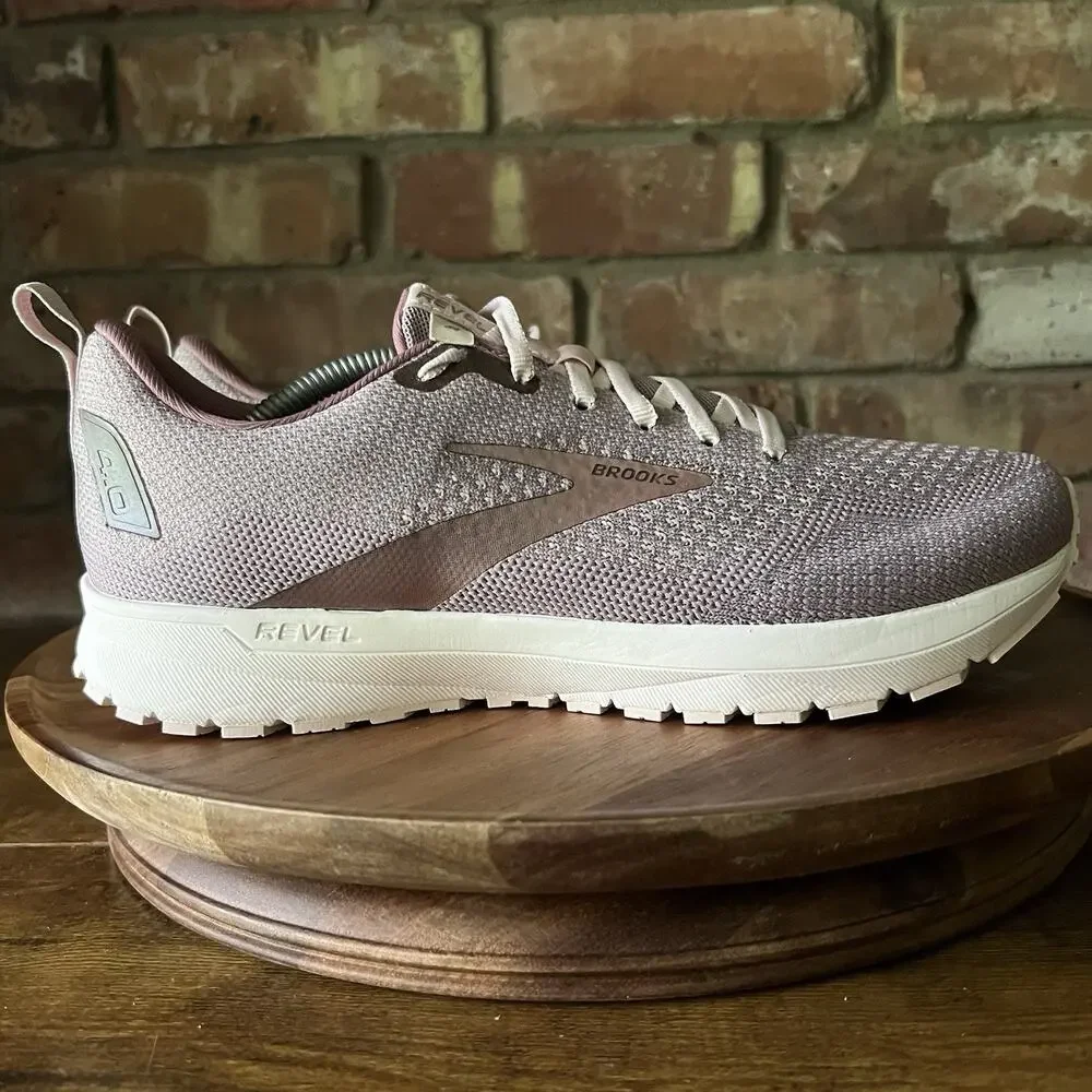 Brooks Revel 4 Womens 9.5 Pink Purple Neutral Cushion Running Shoes Sneakers